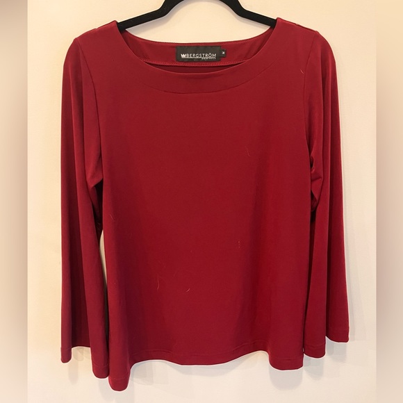 Red Flare Sleeve Shirt - Picture 1 of 4